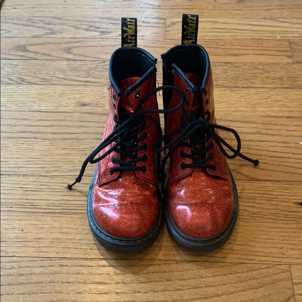 Doc Martins orange glitter size 1
